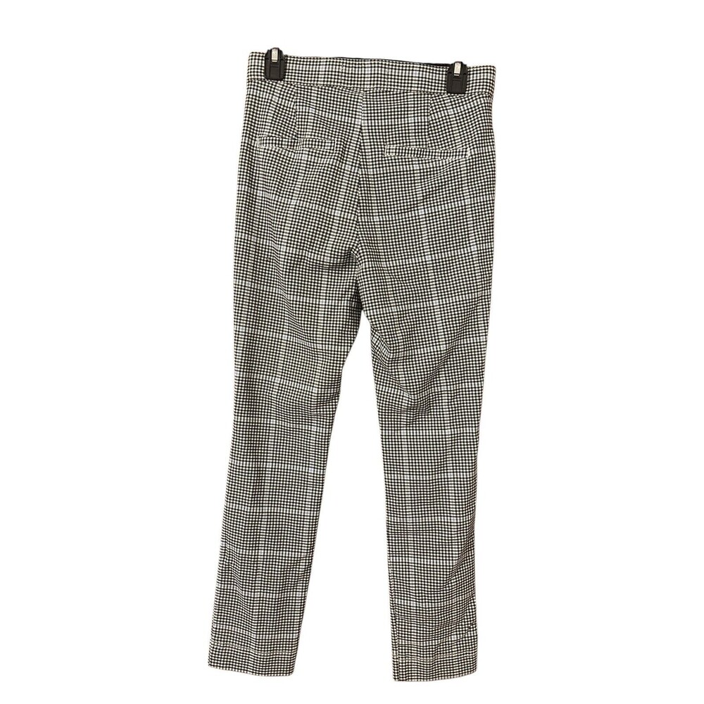 Hollister Womens Ultra High Rise Skinny Pants Plaid Black White Blue Medium - Picture 2 of 4